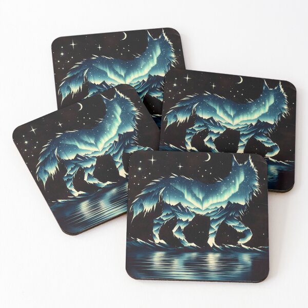 Item preview, Northern Lights Wolf, Ai Generated Art  designed and sold by ACC .
