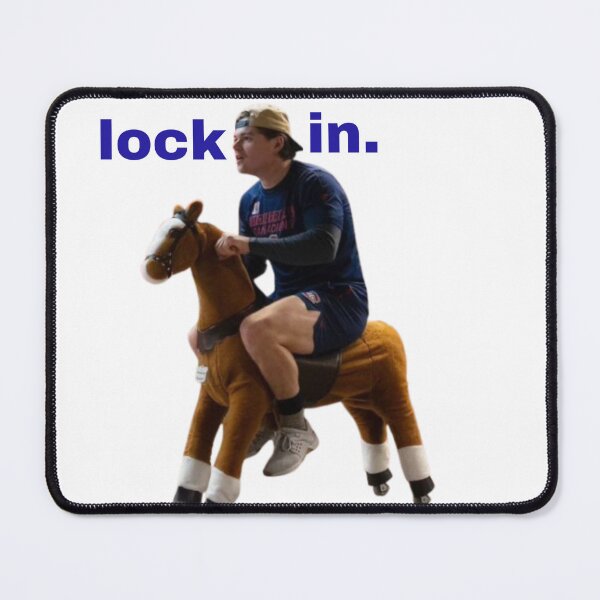 Item preview, Cole Caufield on a Horse Lock In designed and sold by pin3tree603.