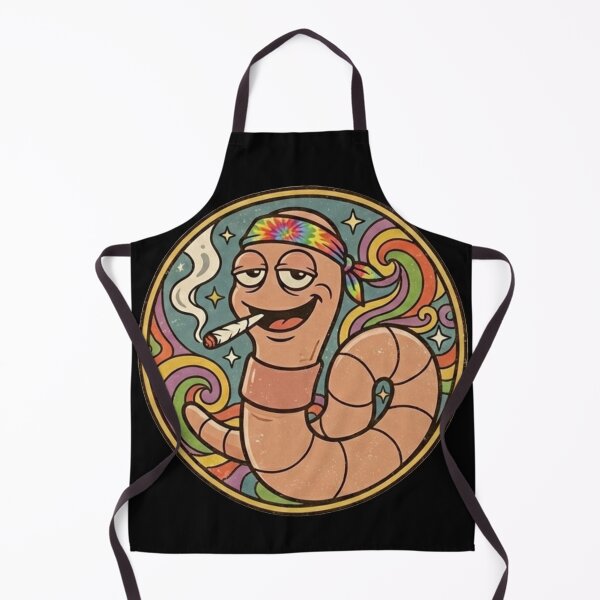 Item preview, Retro Stoned Worm - Psychedelic 70s Earthworm Mascot designed and sold by TSE DESIGN.