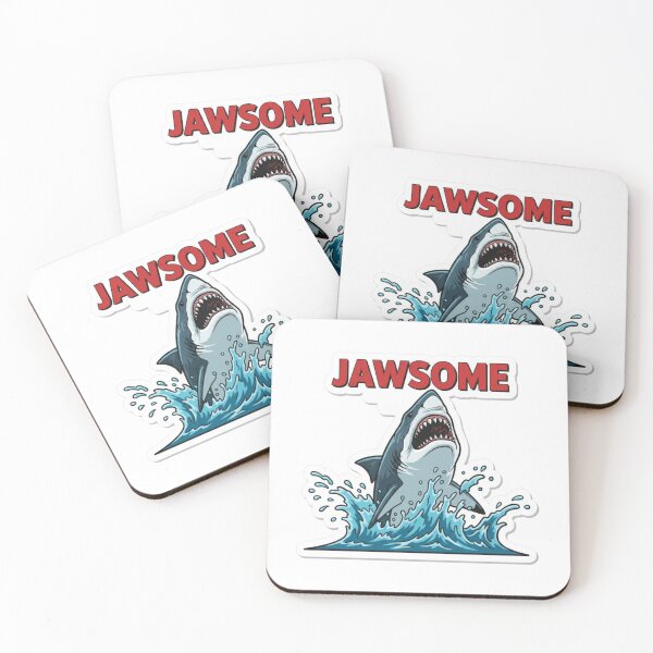 Item preview, Jawsome – Shark Thriller Movie Parody Sticker designed and sold by Imaginarium of Chaos falcon88 .