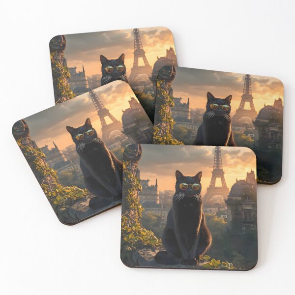 Item preview, The black cat in a dystopic version of Paris designed and sold by Hosharu Gaming.
