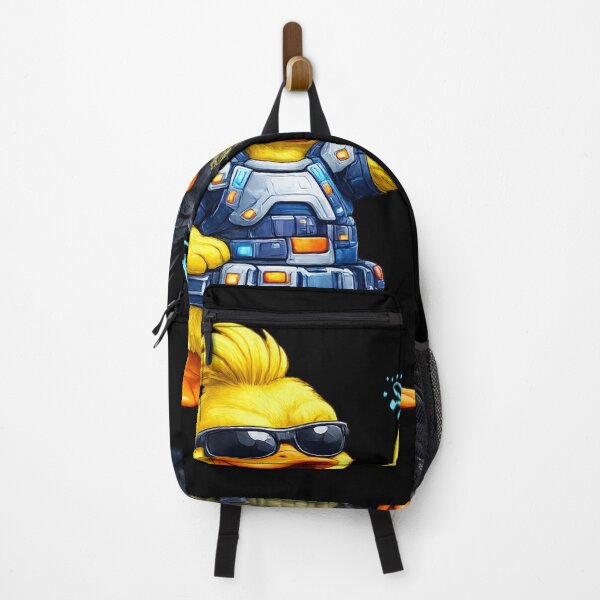 Item preview, Cool Yellow and Black Duck Duo High Five – Cartoon Mascot Friends and Flying Robot designed and sold by Saturnspx.