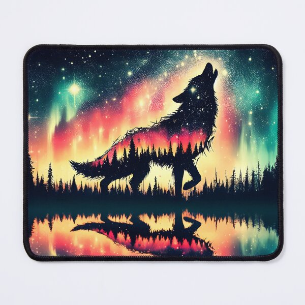 Item preview, Northern Lights Wolf, Ai Generated Art designed and sold by ACC .
