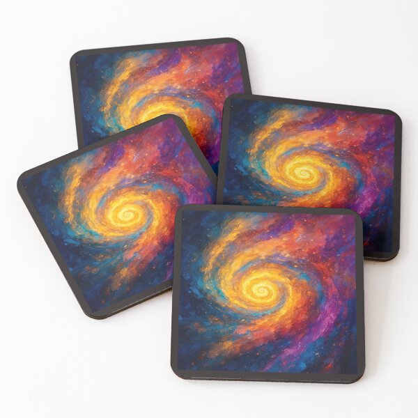 Item preview, Drawing of Colorful Spiral Galaxy Abstract Artwork  designed and sold by NivyasArtistry.
