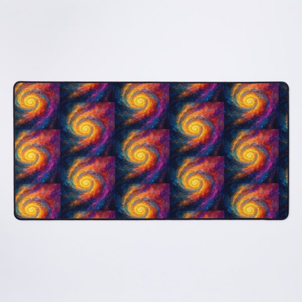 Item preview, Drawing of Colorful Spiral Galaxy Abstract Artwork designed and sold by NivyasArtistry.