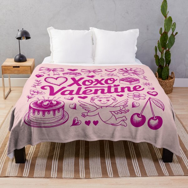Item preview, XOXO Valentine Vintage Love Icons Pink Tone designed and sold by Nimkaew.