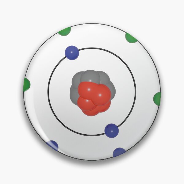 Item preview, Oxygen Atom Structure Diagram (O) with Electrons and Nucleus designed and sold by ElmonirPress.