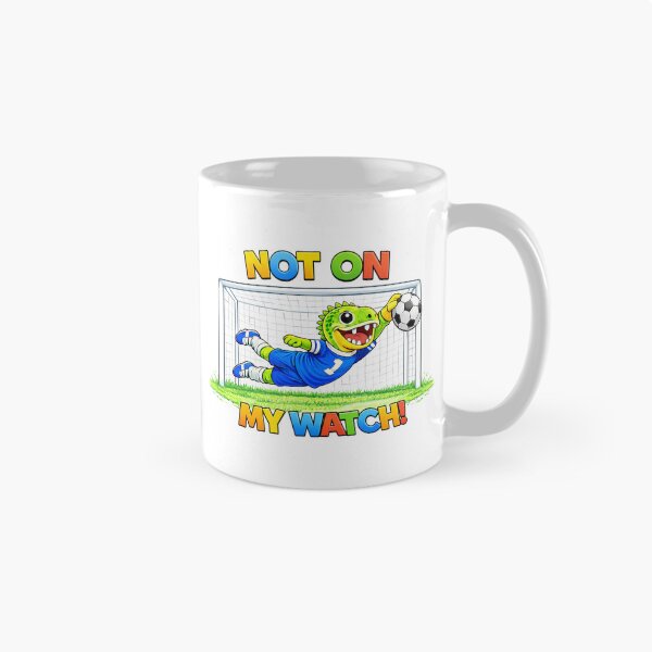 Item preview, Rexy the T-Rex Soccer Goalie – “Not On My Watch!” Funny Dinosaur Goalkeeper Art for Kids designed and sold by SandpiperDesign.