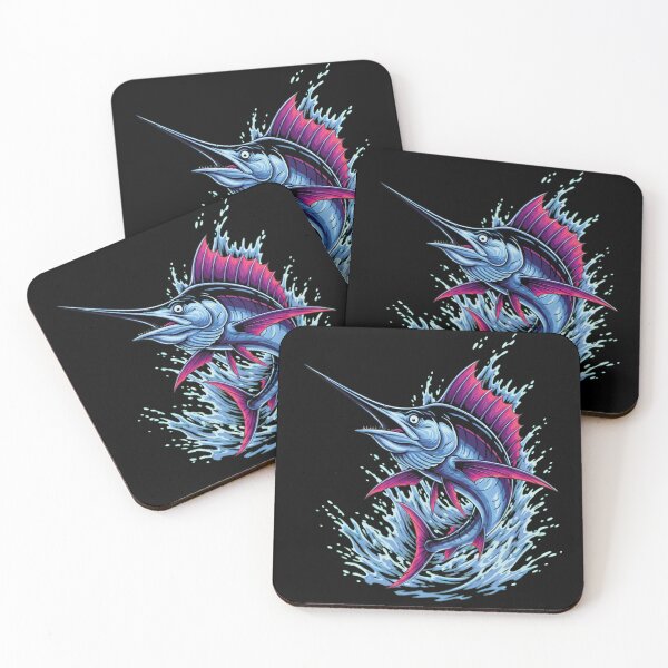 Item preview, Vibrant Blue Marlin Sport Fishing - Neon Splash Edition designed and sold by ifundesign.