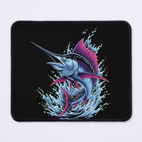 Item preview, Vibrant Blue Marlin Sport Fishing - Neon Splash Edition designed and sold by ifundesign.