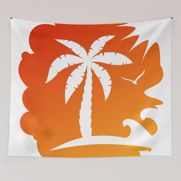 Item preview, Tropical palm tree at summer sunset designed and sold by Omefis.