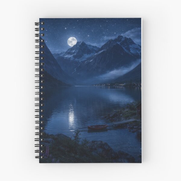 Item preview, Scandinaviam lake at night designed and sold by ArtStore-EC.
