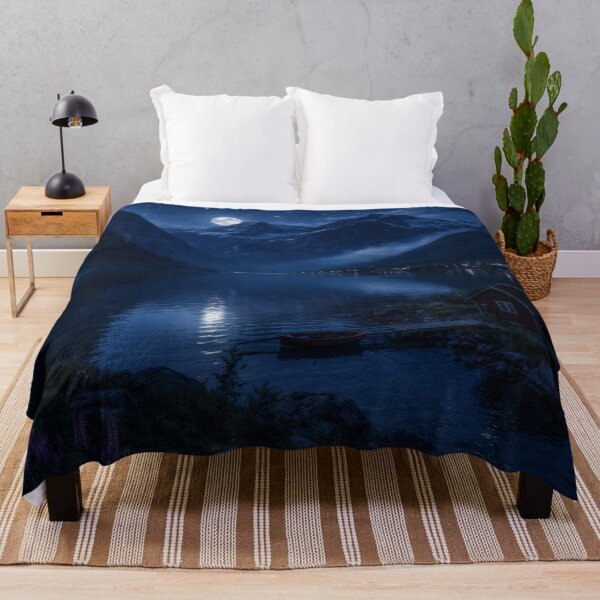Item preview, Scandinaviam lake at night designed and sold by ArtStore-EC.