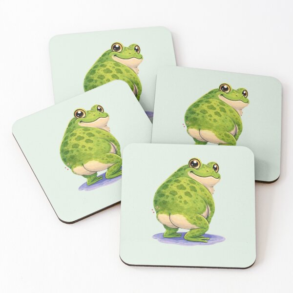 Item preview, Copy of Cheeky Frog Looking Back – Funny Cartoon Frog Illustration designed and sold by Megdesigns26.
