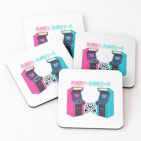 Item preview, Player 1 Plus Player 2 Retro Arcade Valentine designed and sold by RETRO MAGIC SHOP.