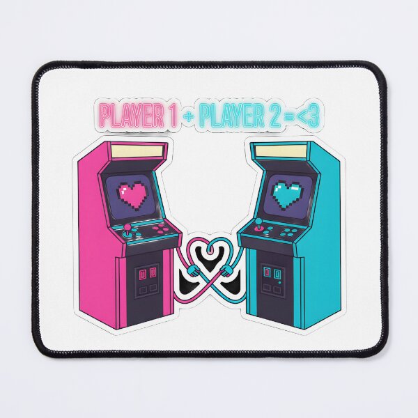 Item preview, Player 1 Plus Player 2 Retro Arcade Valentine designed and sold by RETRO MAGIC SHOP.