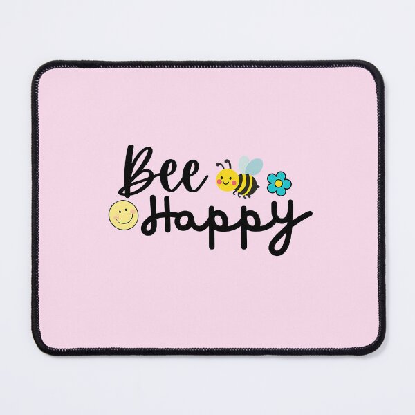Item preview, Bee Happy – Cute Bee Pun Quote with Smiley | Kawaii Positive Illustration designed and sold by AESTHETIC-FLAIR.