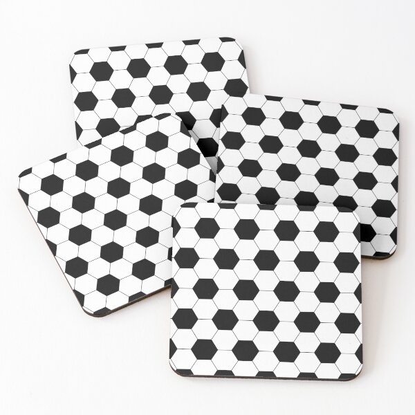 Item preview, Black and White Football Soccer Ball Hexagon Pattern designed and sold by Omefis.