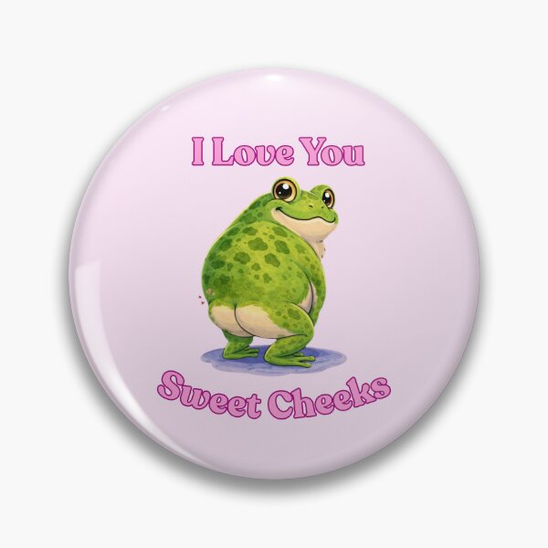 Item preview, Cheeky Frog 'I love you sweet cheeks' designed and sold by Megdesigns26.