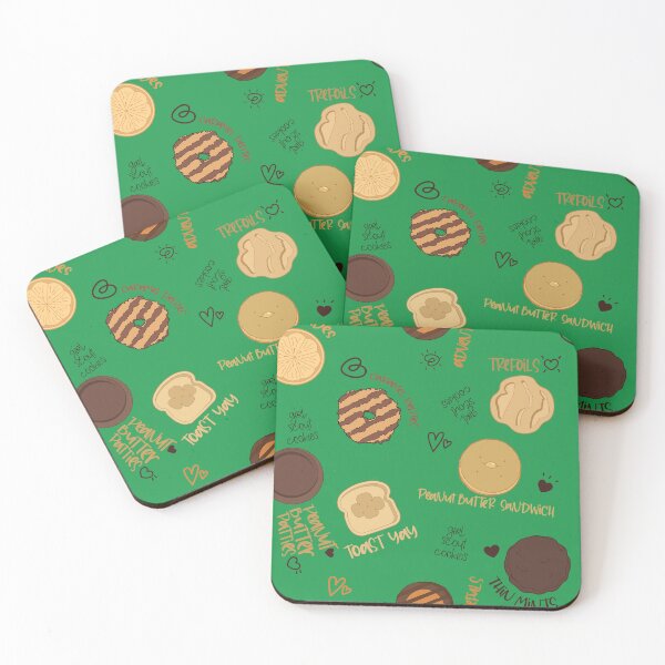 Item preview, Girl Scout Cookies & Hearts Pattern designed and sold by DRIPWRK.