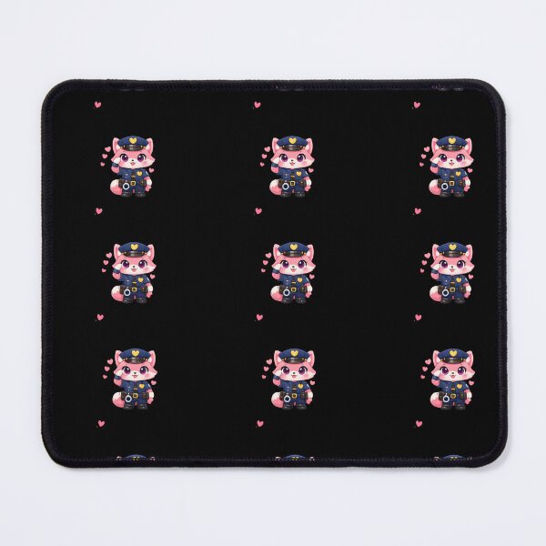 Item preview, Pink Police Fox - Kawaii Animals designed and sold by DamioPolArt.