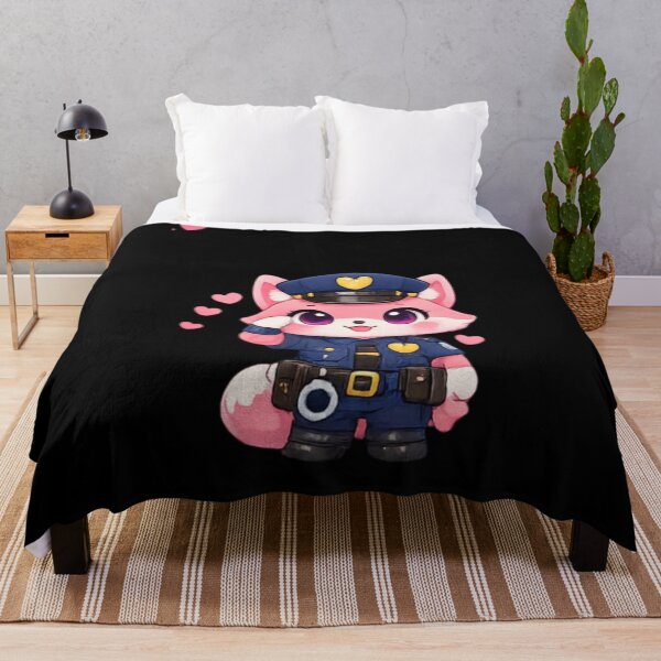 Item preview, Pink Police Fox - Kawaii Animals designed and sold by DamioPolArt.
