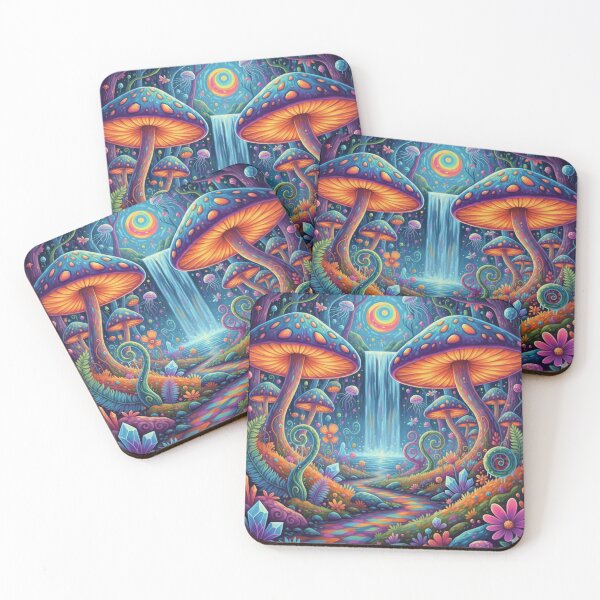 Item preview, Psychedelic Mushroom Forest designed and sold by Flex & Fur.