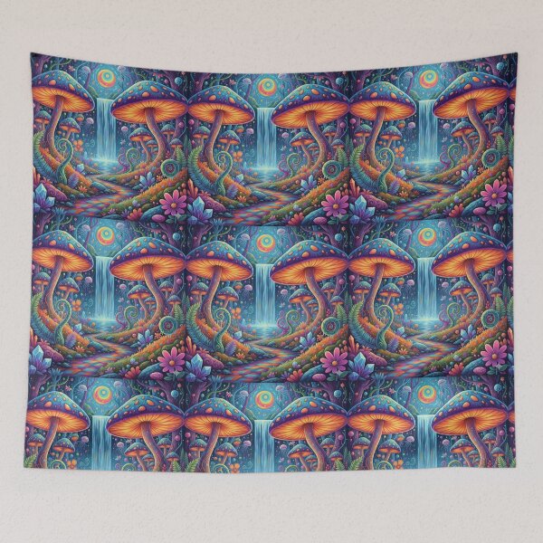 Item preview, Psychedelic Mushroom Forest designed and sold by Flex & Fur.