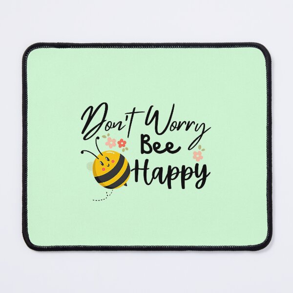 Item preview, Don’t Worry, Bee Happy – Cute Bee Pun Illustration | Wholesome Positive Quote Design designed and sold by AESTHETIC-FLAIR.