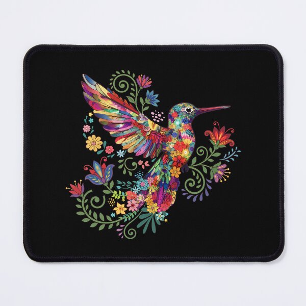 Item preview, Colorful Floral Hummingbird Watercolor Art   designed and sold by Blok45.