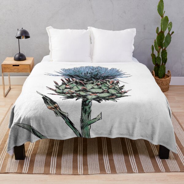 Item preview, Artichoke Flower Botanical Illustration Pen and Ink designed and sold by Nathan Graves Art.