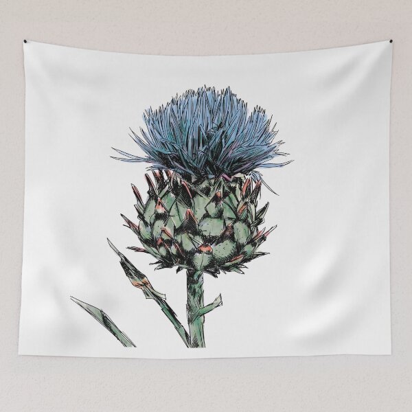 Item preview, Artichoke Flower Botanical Illustration Pen and Ink designed and sold by Nathan Graves Art.