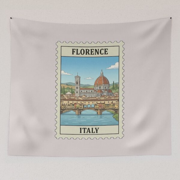 Item preview, Vintage Florence Italy Postage Stamp designed and sold by allaboutstamps.
