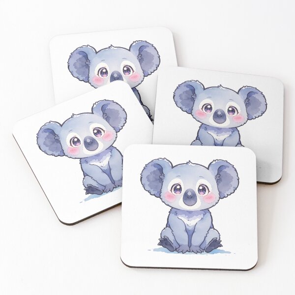 Item preview, Watercolor Blue Koala with Rosy Cheeks and Soft Fur designed and sold by Jagamusubi.