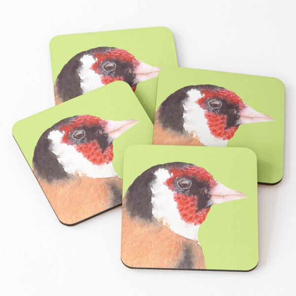 Item preview, European Goldfinch bird watercolour painting designed and sold by art-elodie-g.