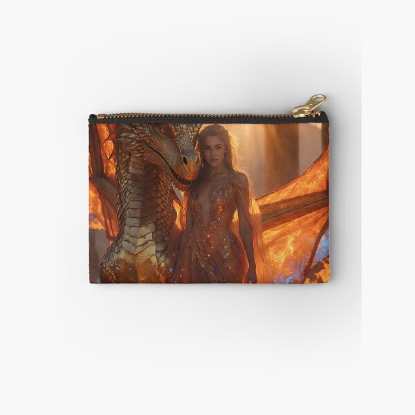 Item preview, Golden Dragon Queen at Sunset Portal – Fantasy Art designed and sold by SunsetAngelsAI.