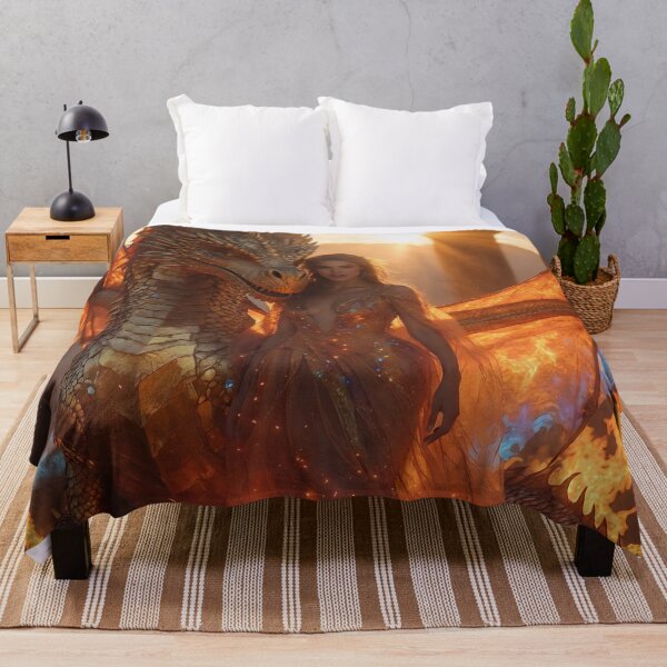 Item preview, Golden Dragon Queen at Sunset Portal – Fantasy Art designed and sold by SunsetAngelsAI.