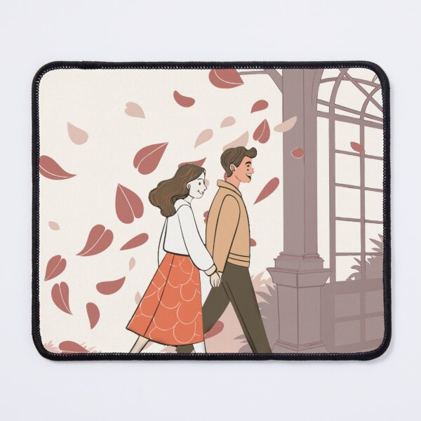 Item preview, Romantic Valentine Couple Walking Together | Aesthetic Love Illustration designed and sold by A1MarketDesigne.