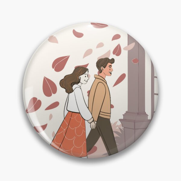 Item preview, Romantic Valentine Couple Walking Together | Aesthetic Love Illustration designed and sold by A1MarketDesigne.
