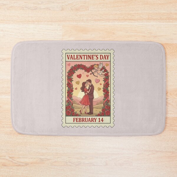 Artikelvorschau, Vintage-Briefmarke zum Valentinstag entworfen und verkauft von allaboutstamps.