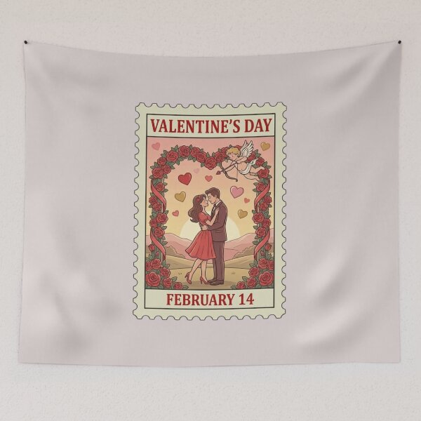 Item preview, Valentine’s Day Vintage Postage Stamp designed and sold by allaboutstamps.