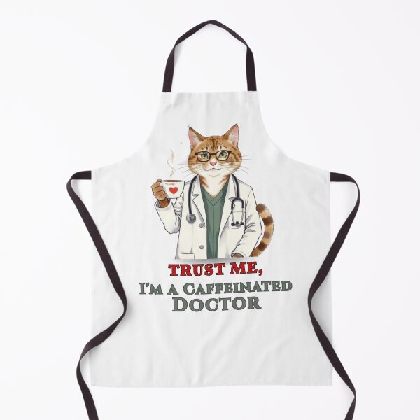 Item preview, Caffeinated Doctor Cat – Funny Medical Coffee Lover Design designed and sold by Ink & Soul.