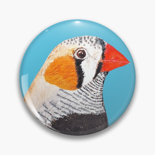 Item preview, Australian Zebra Finch bird watercolour painting designed and sold by art-elodie-g.