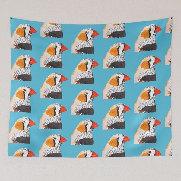 Item preview, Australian Zebra Finch bird watercolour painting designed and sold by art-elodie-g.