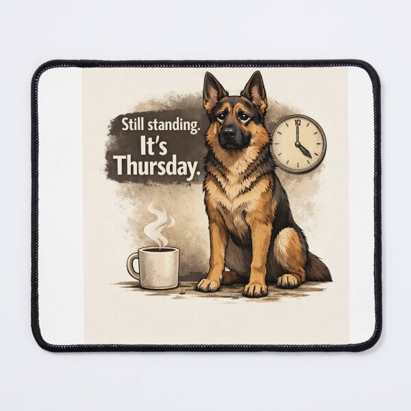 Item preview, Still Standing – German Shepherd Thursday Mood designed and sold by Zampettalibera.