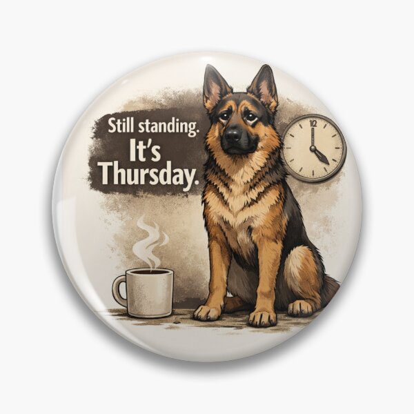 Item preview, Still Standing – German Shepherd Thursday Mood designed and sold by Zampettalibera.