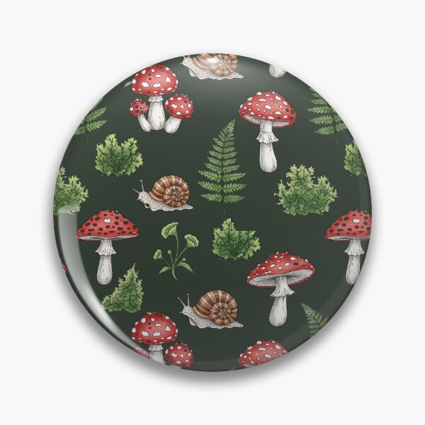 Item preview, Cottagecore Mushroom Pattern - Vintage Botanical Forest Wallpaper & Decor designed and sold by HappySproutArt.