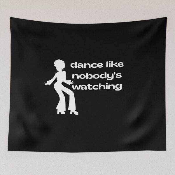 Item preview, Dance like nobodys watching - white type designed and sold by ABitOnTheSide.