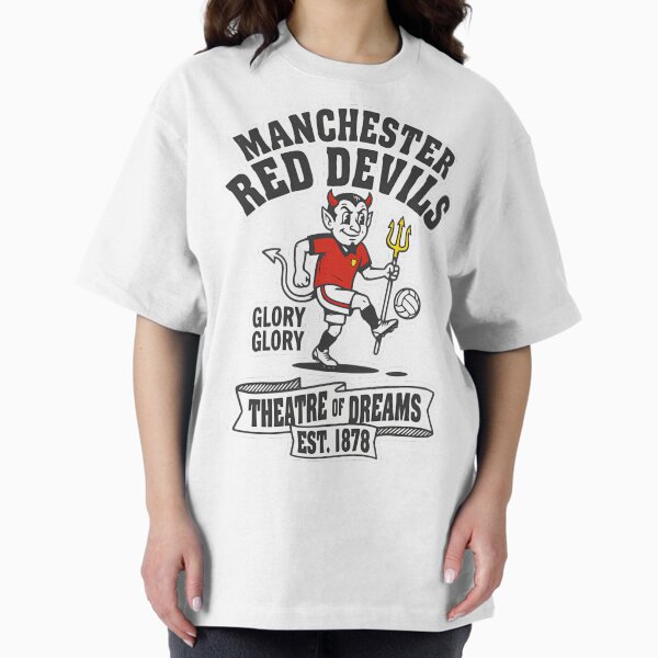 Manchester Red Devils Glory Retro Vintage Oversized T-Shirt