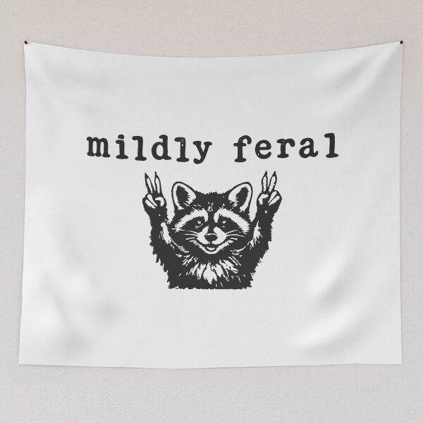 Item preview, Mildly Feral Raccoon designed and sold by CloudyPress.
